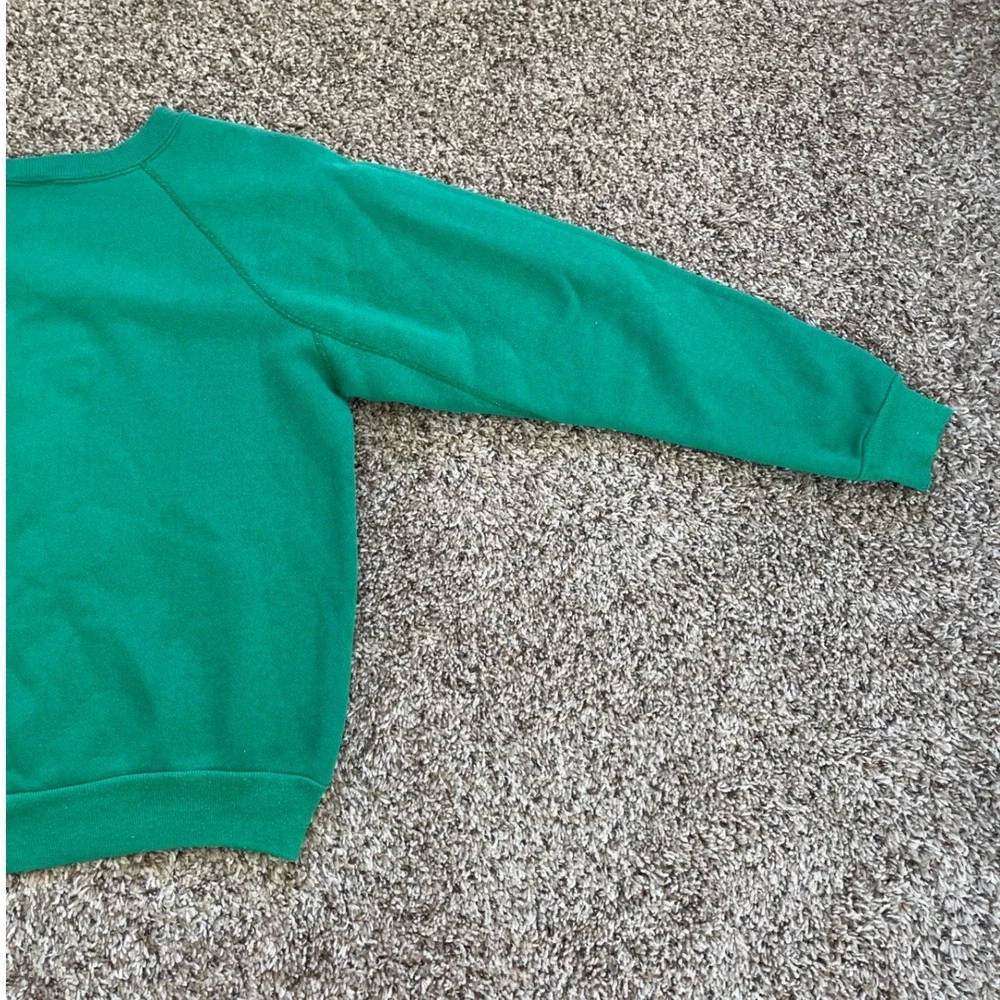 Vintage Athletic Green Cherokee Territory Sweatshirt Medium Made in USA Native